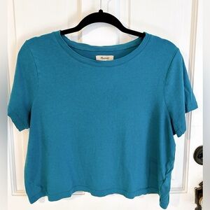 Madewell Teal Women's Cropped Tee